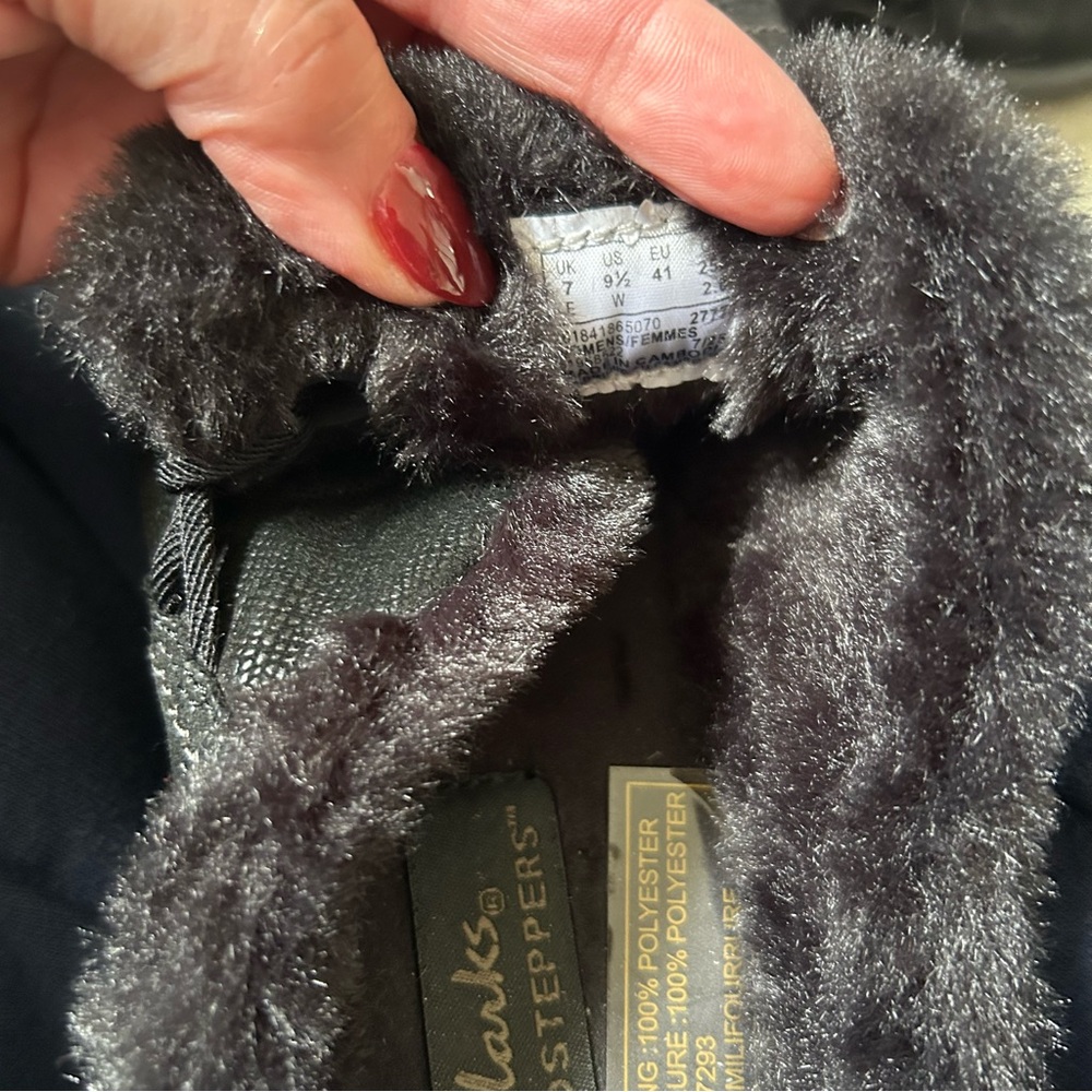 Clark’s Cloudsteppers faux fur lined Breeze Myth mules 9.5 - Picture 5 of 5